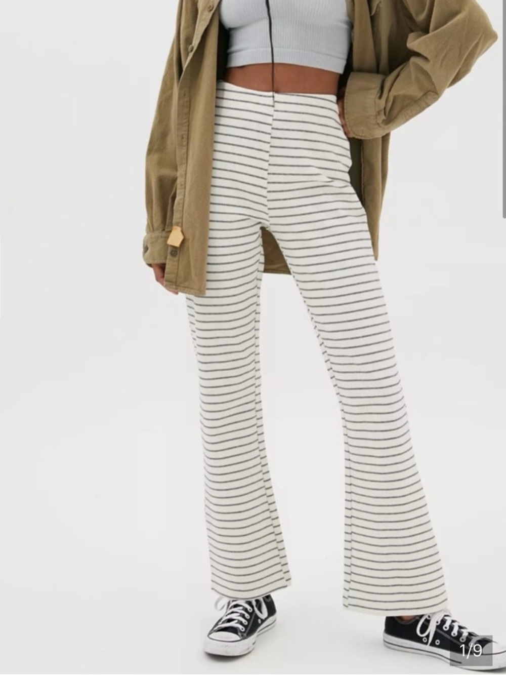 Urban Outfitters Ponte Knit Striped Flare
Pants